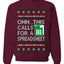 Oh... This Calls for A Spreadsheet, Unisex Ugly Christmas Sweater Crewneck Sweatshirts