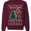 Squatching Through The Snow Bigfoot, Unisex Ugly Christmas Sweater Crewneck Sweatshirts