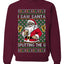 I Saw Santa Splitting The G, Unisex Ugly Christmas Sweater Crewneck Sweatshirts