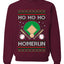 Ho Ho Ho Homerun, Baseball Fan Christmas Design, Unisex Ugly Christmas Sweater Crewneck Sweatshirts