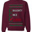 Naughty Nice, Latina, Latin American Humor Christmas Design, Unisex Ugly Christmas Sweater, Crewneck Sweatshirts