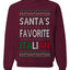 Santa's Favorite Italian, Funny Italian Christmas Sweater, Unisex Ugly Christmas Sweater, Crewneck Sweatshirts