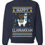 Happy Llamakkah, Unisex Ugly Christmas Sweater, Crewneck Sweatshirts