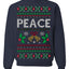 Peace Ugly Christmas Sweater Crewneck Sweatshirt