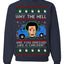 Why the Hell are You Dressed Like a Chicken? Funny Movie Ugly Christmas Sweater