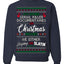 Serial Killer Docs or Christmas Movies Slaying Sleighing Ugly Christmas Sweater Crewneck Sweatshirt