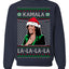 Kamala La La Funny Santa Hat Classic Xmas Song Carol Ugly Christmas Sweater Crewneck Sweatshirt