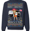 Donald Trump Merry Christmas Merica's Full Garbage Truck Ugly Christmas Sweater Crewneck Sweatshirt