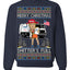 Donald Trump Merry Christmas Shitter's Full Cousin Eddie Ugly Christmas Sweater Crewneck Sweatshirt