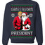 Santa's Favorite President Red Suit Trump Ugly Christmas Sweater Crewneck Sweatshirt