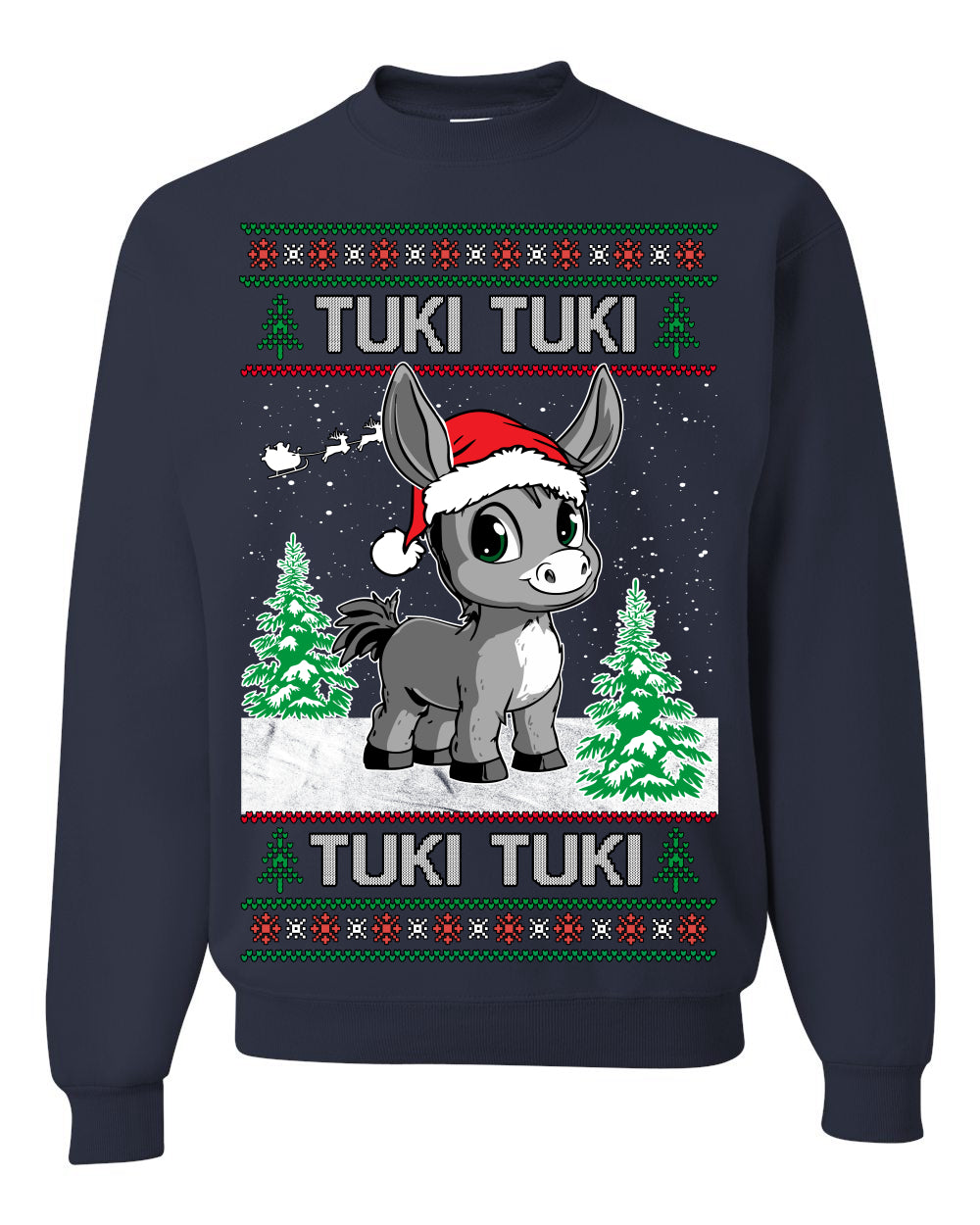 Tuki Tuki Tuki Funny Spanish Music Lyrics Ugly Christmas Sweater Crewneck Sweatshirt