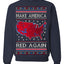 Make America Red Again USA Map Trump 2024 Ugly Christmas Sweater Crewneck Sweatshirt