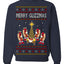 Merry Glizzmas, Funny Glizzy Hot Dog Baby Jesus Catholic Nativity, Fast Food Mustard Condiment Glizzys Humor Ugly Christmas Sweater Crewneck Sweatshirt
