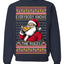 Everybody Knows the Rules Funny Santa Claus Pizza Score Ugly Christmas Sweater