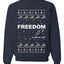 Freedom, Charlie Kirk Political Activist, Right Wing, Ugly Christmas Sweater, Crewneck Sweatshirts