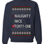 Naughty Nice 41, Simple List, Ugly Christmas Unisex Sweater, Funny Meme, Crewneck Sweatshirts