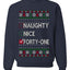 Funny Meme List Naughty, Nice, 41, Ugly Christmas Unisex Sweater, Crewneck Sweatshirts