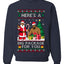 Here's A Big Package For You Black Santa Christmas Sweater, Unisex Ugly Christmas Crewneck Sweatshirts