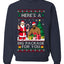 Here's A Big Package For You Santa Christmas Sweater, Unisex Ugly Christmas Crewneck Sweatshirts