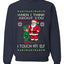 When I Think About You I Touch My Elf, Unisex Ugly Christmas Sweater, Crewneck Sweatshirts