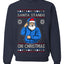 Santa Stands On Christmas, Unisex Ugly Christmas Sweater, Crewneck Sweatshirts