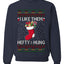 Hefty And Hung Christmas Sweater, Funny Unisex Ugly Christmas Crewneck Sweatshirts
