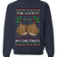He Loves my Chestnuts, Unisex Ugly Christmas Sweater Crewneck Sweatshirts
