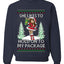 Hold My Package, Funny Unisex Ugly Christmas Crewneck Sweatshirts