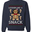 Lookin Like A Snack, Unisex Ugly Christmas Sweater Crewneck Sweatshirts