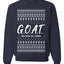 G.O.A.T. God Over All Things, Unisex Ugly Christmas Sweater Crewneck Sweatshirts