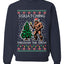 Squatching Through The Snow Bigfoot, Unisex Ugly Christmas Sweater Crewneck Sweatshirts