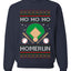 Ho Ho Ho Homerun, Baseball Fan Christmas Design, Unisex Ugly Christmas Sweater Crewneck Sweatshirts
