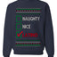 Naughty Nice, Latino, Latin American Humor Christmas Design, Unisex Ugly Christmas Sweater, Crewneck Sweatshirts