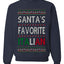 Santa's Favorite Italian, Funny Italian Christmas Sweater, Unisex Ugly Christmas Sweater, Crewneck Sweatshirts