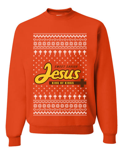 Sweet Savior Jesus Peanut Butter Chocolate Parody, Unisex Ugly Christmas Sweater, Crewneck Sweatshirts