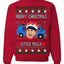 Merry Christmas Little Fella Funny 90s Harry Movie Quote Ugly Christmas Sweater Crewneck Sweatshirt