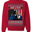 Never Surrender Pro Donald Trump Fight Fist Pump 2024 Ugly Christmas Sweater Crewneck Sweatshirt