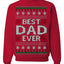 Best Dad Ever Classic Winter Holidays Ugly Christmas Sweater Crewneck Sweatshirt