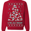 Is This Jolly Enough? Skeleton Skull Christmas Tree Ugly Christmas Sweater Crewneck Sweatshirt