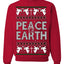 Peace On Earth Funny Xmas Cute Pink Angel Cross Ugly Christmas Sweater Crewneck Sweatshirt