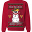 Feliz Navidad Juana Party Funny Spanish Drinking Cerveza Ugly Christmas Sweater Crewneck Sweatshirt