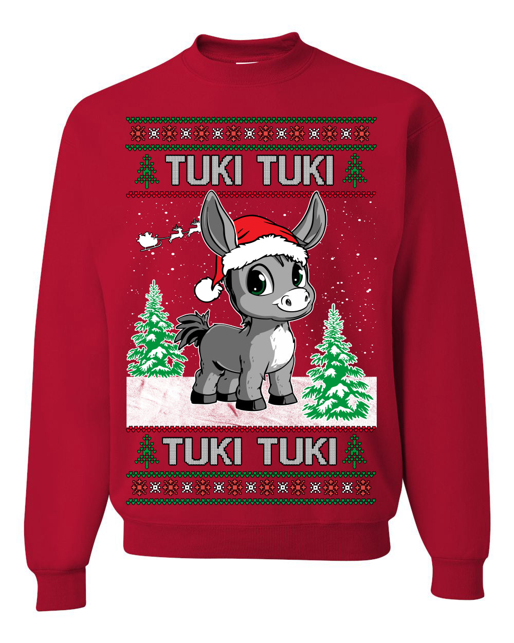 Tuki Tuki Tuki Funny Spanish Music Lyrics Ugly Christmas Sweater Crewneck Sweatshirt