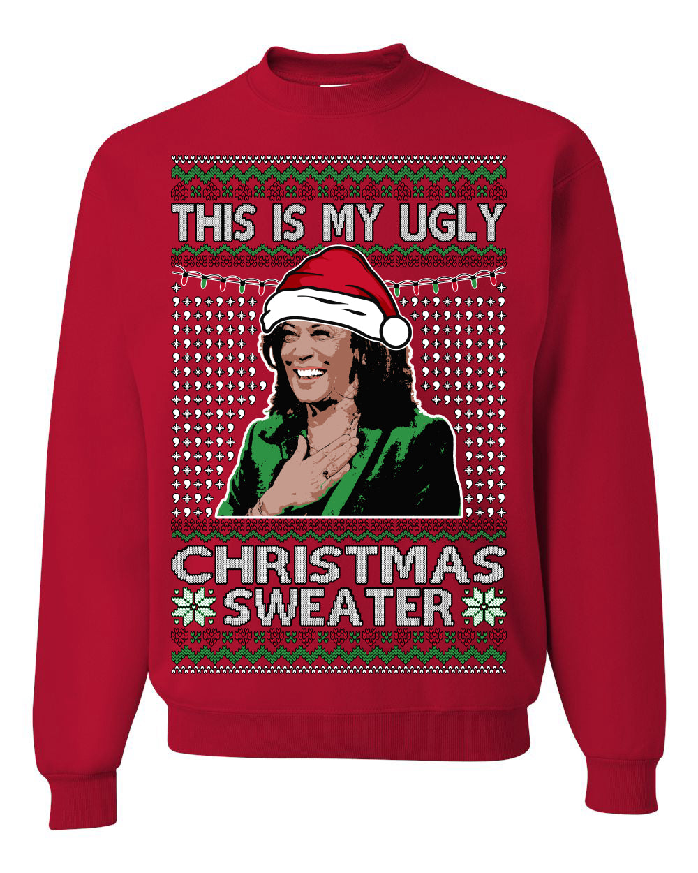 This Is My Ugly Sweater Funny Santa Kamala Harris Ugly Christmas Sweater