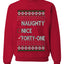 Naughty Nice 41, Simple List, Ugly Christmas Unisex Sweater, Funny Meme, Crewneck Sweatshirts