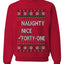 Funny Meme List Naughty, Nice, 41, Ugly Christmas Unisex Sweater, Crewneck Sweatshirts