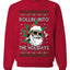 Rollin' Into The Holidays Christmas Sweater, Ugly Christmas Unisex Sweater, Crewneck Sweatshirts