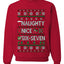 Naughty Nice 6 7 Checklist, Unisex Ugly Christmas Sweater, Crewneck Sweatshirts