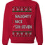 Naughty Nice 6 7 Checklist, Unisex Ugly Christmas Sweater, Crewneck Sweatshirts