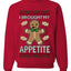 I Brought My Appetitie, Unisex Ugly Christmas Crewneck Sweatshirts