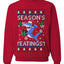 Season's Eatings Shark, Unisex Ugly Christmas Sweater Crewneck Sweatshirts